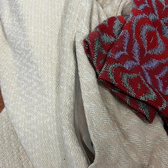 Deborah Hughes Handwoven Artisan Knit Sweater Cotton Open Cardigan New Size M - Picture 14 of 15